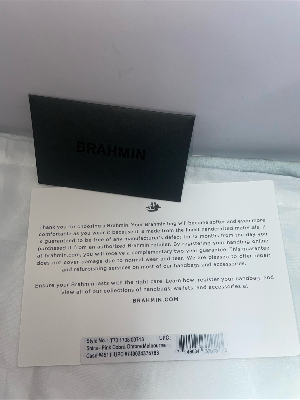 NWT Brahmin ‘Shira’ Ombre Melbourne Satchel - Picture 5 of 13